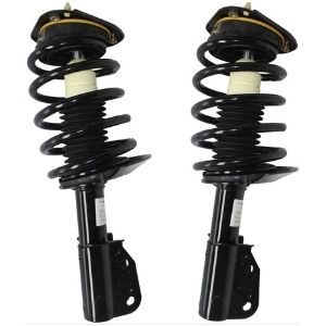 An image Detroit Axle (171685 x2) Front Strut & Complete Coil Spring Assembly (2pc Set) No Electrical Plug, a convenient and high perfomance unit among the Best Shocks For Silverado 1500