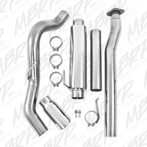 An image of MBRP S5248409 4" Cat Back, Single Side Exit Exhaust System (T409) which is a vehicle specific model among the Best Tuner For F150 Ecoboost models