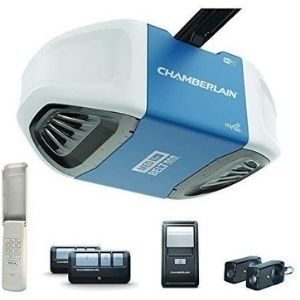 Chamberlain Group B550 Smartphone-Controlled Ultra-Quiet and Strong Belt Drive Garage Door Opener with MED Lifting Power, Blue, another leading model among the best garage door opener units you will love to have in your garage