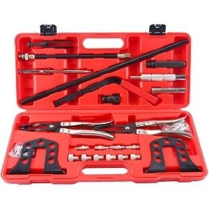 An image of MILELAKE Valve Spring Compressor Universal Car Engine Overhead Valve Spring Compressor Stem Seal Remover Installer Tool Kit, one of the primary units among the best sbc heads for drag racing