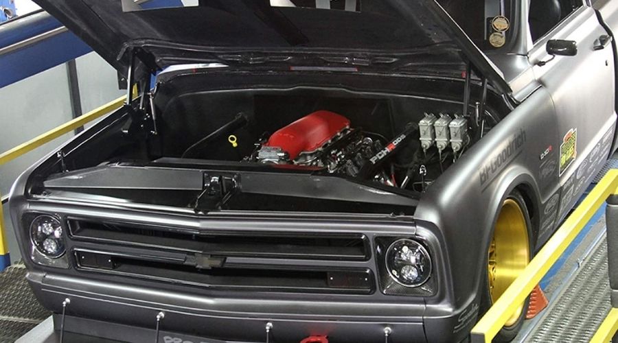 A picture showing a simple installation of Spectre Performance Air Intake Kit: High Performance, Desgined to Increase Horsepower, one of the best Best Cold air intake for 6.0 Vortec models