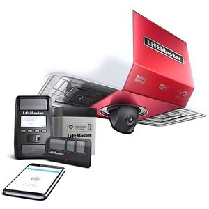 A picture of LiftMaster 85503 267 DC Battery Backup Belt Drive Wi-Fi Garage Door Opener with Integrated Camera , one of the best garage door opener with a camera 