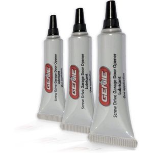 A picture showing the 3-packs of Genie Screw Drive Lube, one of the durable units amongst the best garage door opener for cold weather.