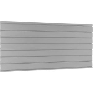 Another excellent unit amongst the best slatwall for garage is NewAge Products Bold Series 48-Inch x 22.75-Inch Silver Slatwall Backsplash shown below 