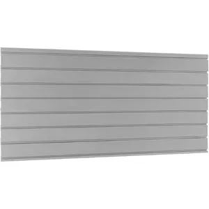 Another excellent unit amongst the best slatwall for garage is NewAge Products Bold Series 48-Inch x 22.75-Inch Silver Slatwall Backsplash shown below 