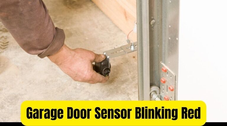 An image showing the installation of garage door sensors, 6 inches from the ground