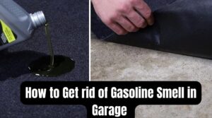 how to get rid of spilled gasoline smell in garage