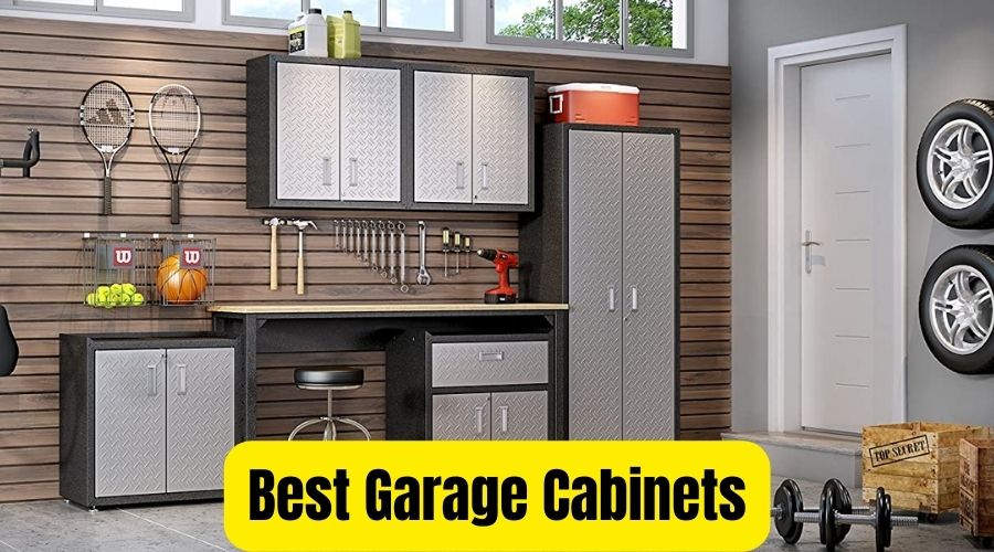 An image of Manhattan Comfort Fortress Floating Storage, one of the best garage cabinets in use to store garage tools and equipment 