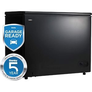 An image showing Danby DCF072A3BDB 7.2 Cubic Feet Large Sized Upright Freezer Storage Chest with Manual Defrost for Kitchen, one of the largest unit among the best chest freezer for garage.