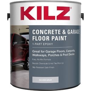 KILZ 1-Part Epoxy Acrylic Concrete and Garage Floor Paint, Interior/Exterior, Satin is one of the best garage floor paints you will have in the market due to its high durability and reliability