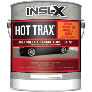 Among the best paint for garage floor, INSL-X HTF30909A-01 Hot Trax Paint, 1 Gallon, Silver Gray is one reliable unit you want to consider for your floors 